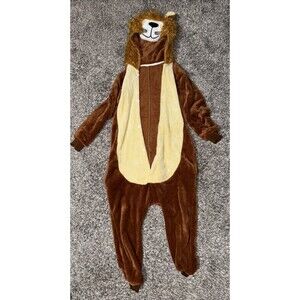 Lion Costume Wizard of Oz Lion King Halloween Hood Jumpsuit Pajamas Kids Medium